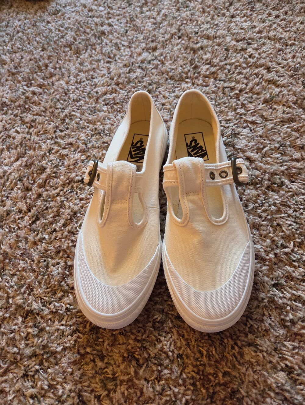 Vans Beige Mary Janes Casual Shoes NWOT womens Size 9.5